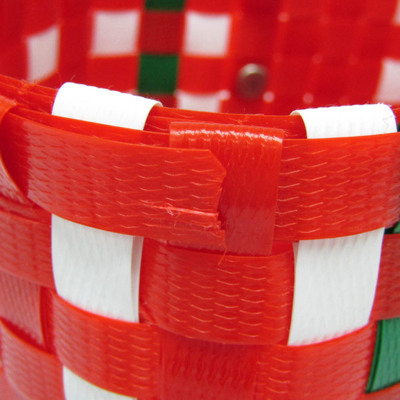 Marni Flower Cafe Basket Bag Women's Polypropylene Handbag Multi-color,Red Color - Picture 4 of 9